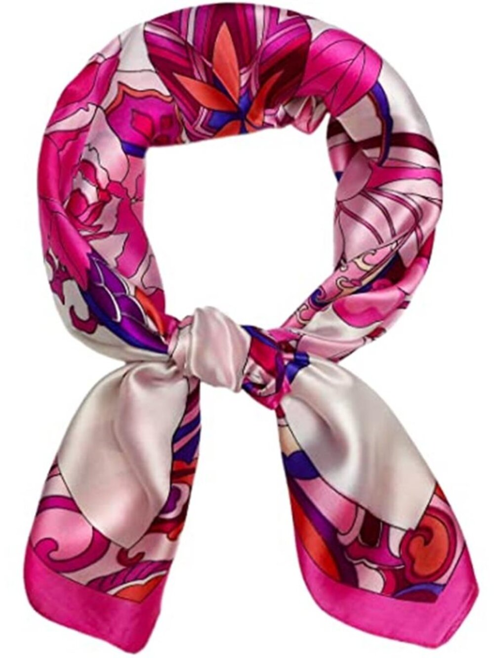 Womens Satin Silk Scarf Square Head Scarf Bandana Neck Hair Wrap Lightweight